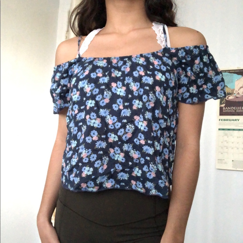 Off the shoulder floral top